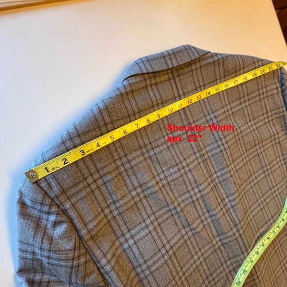 VTG Ralph Ralph Lauren Classic Sport Mens Sz 52R Brown Plaid Wool Blend Blazer - Picture 7 of 16